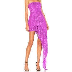 X by NBD Candy Sequin Strapless Dress in Lavender